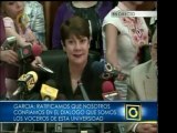 Rectora de la UCV reitera que buscan el diálogo pacífico. La