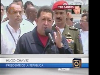 Descargar video: Declaraciones del presidente Chávez a su llegada a Colombia