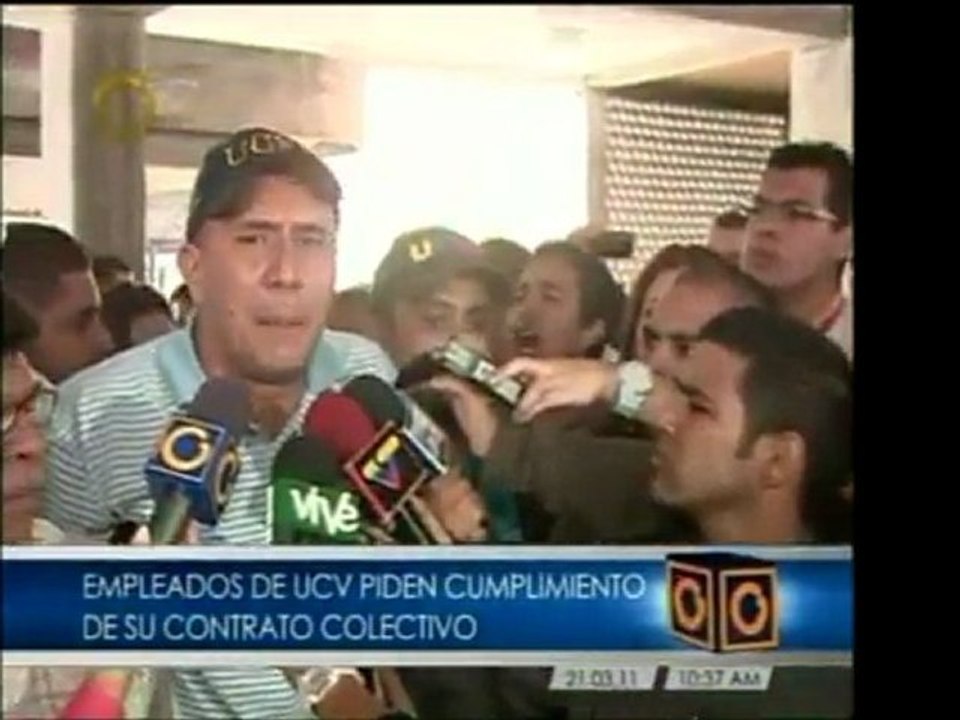 Obreros de la UCV toman el rectorado de la UCV exigiendo una