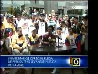 Rueda de Prensa de los estudiantes en la sede del PNUD: "Vol