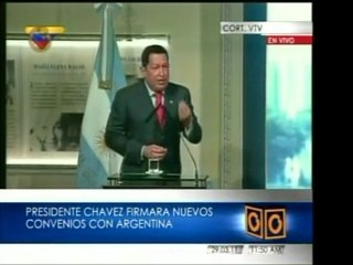 Rueda de prensa conjunta del Presidente Chavez y la Presiden