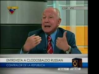 Contralor de la República, Clodosbaldo Rusián, niega que pue