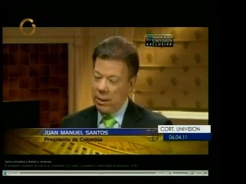 Presidente de Colombia, Juan Manuel Santos, afirmó en una en