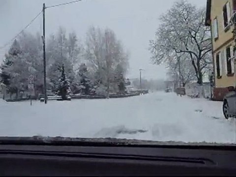 Hiver 2010 - Route sous la neige en Xantia
