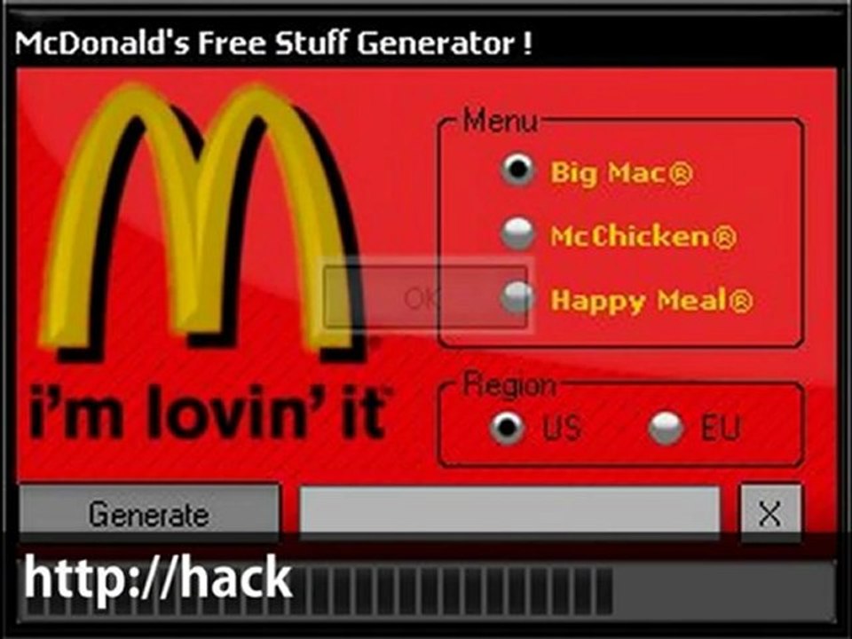 Mcdonalds free stuff generator ! new 2011