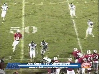 Jonathan Kuss #19 QB/WR/S WADSWORTH HIGH SCHOOL