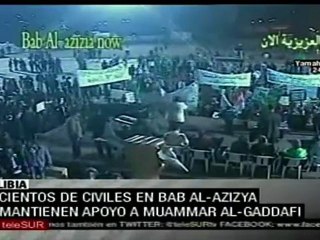 Cientos de civiles cuidan de Gaddafi en Libia