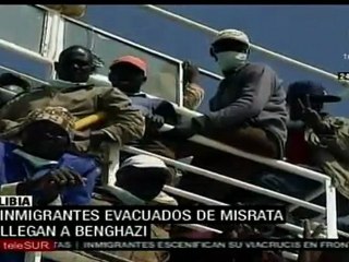 Llega a Benghazi cuarto barco con evacuados de Misrata