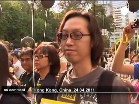 Manifestation à Hong Kong contre le nucléaire - no comment