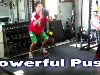 DRYLAND HOCKEY DRILL: Bosu Med Ball Squat