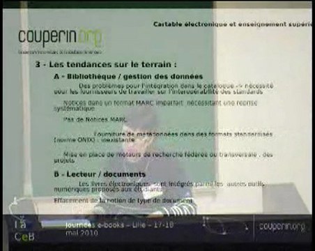Cartable électronique et enseignement supérieur, ou comment le livre électronique peut s’inscrire parmi les outils de l’enseignement supérieur - Florence Barré
