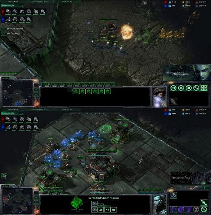 [SC2] ONEMindset VS ROOTKitty : View of 2 players Starcraft II :