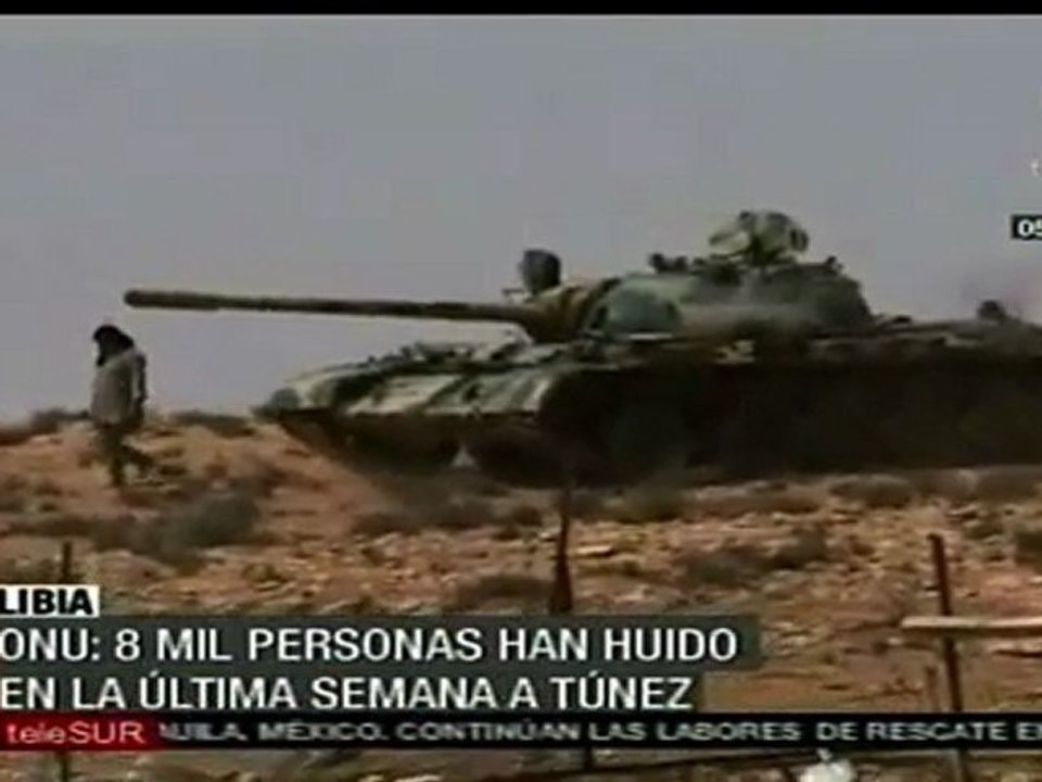 ONU: 8.000 libios huyeron a Túnez, en una semana