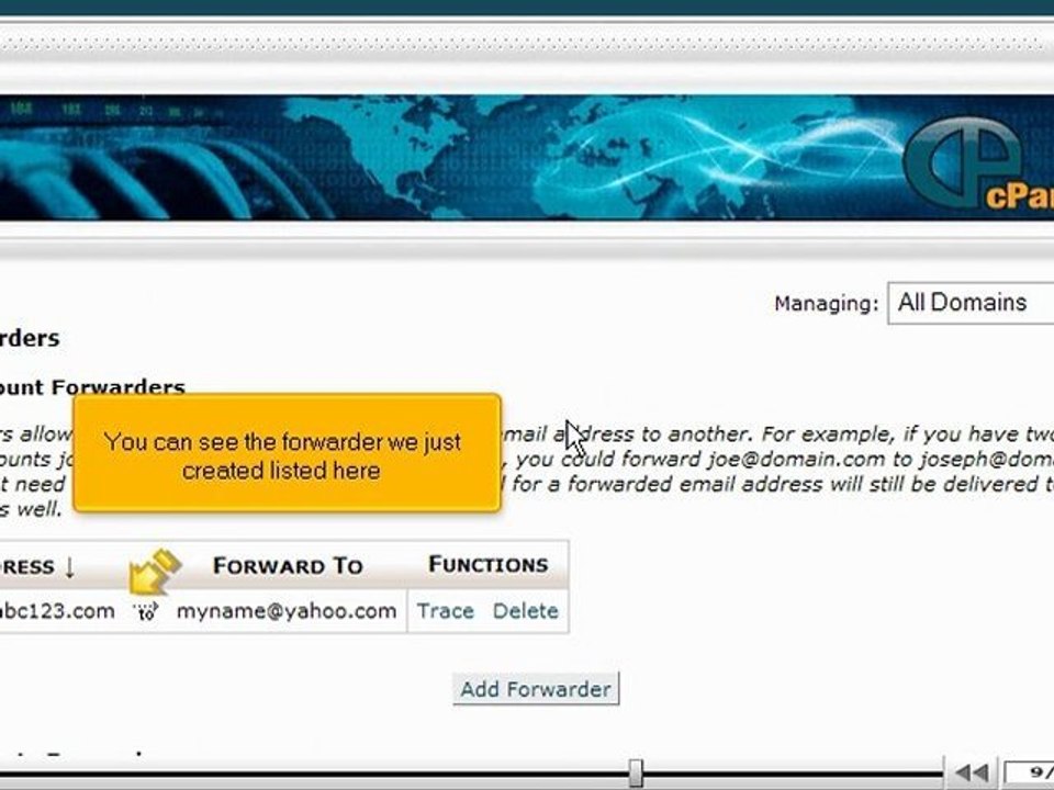 Setup email forwarding (redirects) in cPanel | cPanel Email forwarders