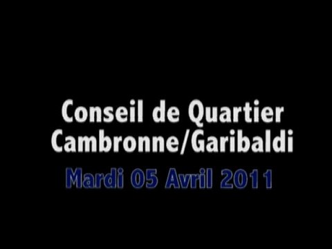 Conseil de Quartier Cambronne/Garibaldi du 05/04/11