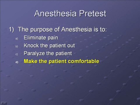 Understanding Anesthesia Part 3