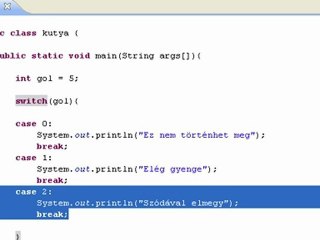 JAVA Tutorial 9. - Switch (magyar - progvideo.hu)