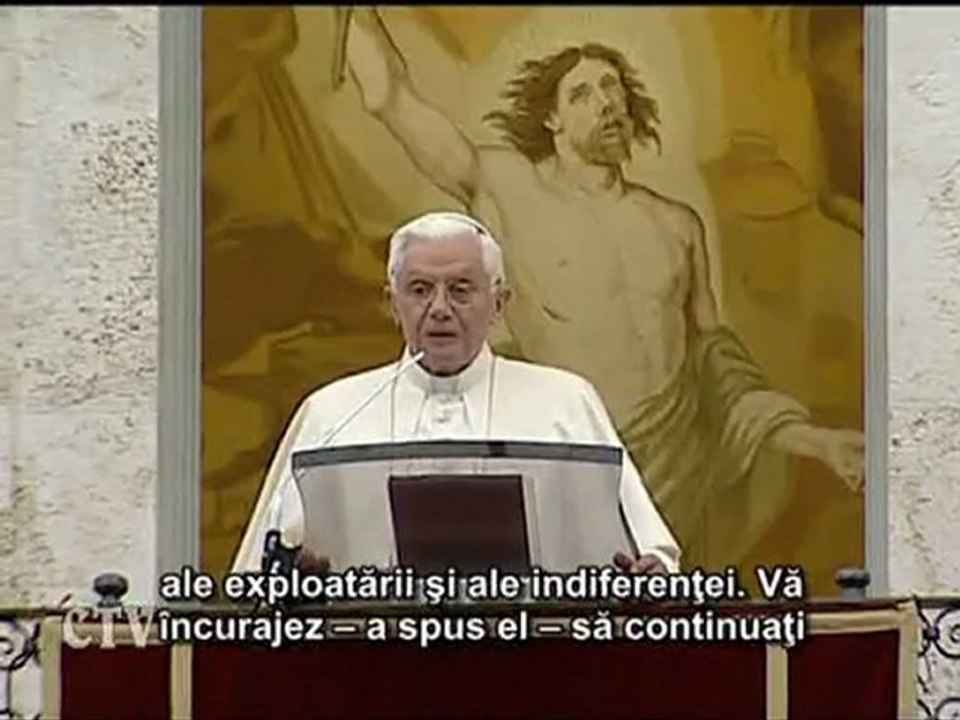 Benedict al XVI-lea: Să mergem împreună cu Cel Înviat