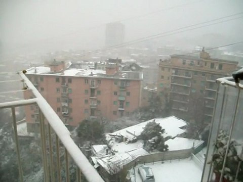 nevicata su genova