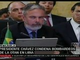 Presidente Chávez condenó bombardeos contra Libia
