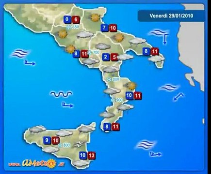 Meteo Italia 29/01/2010 - Previsioni by ilMeteo.it