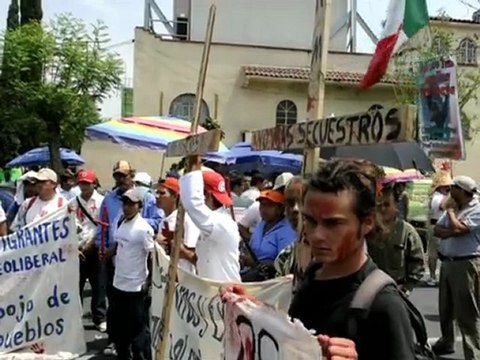 Protesta de inmigrantes centroamericanos en México