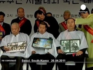 Anti-North Korea rally in Seoul - no comment