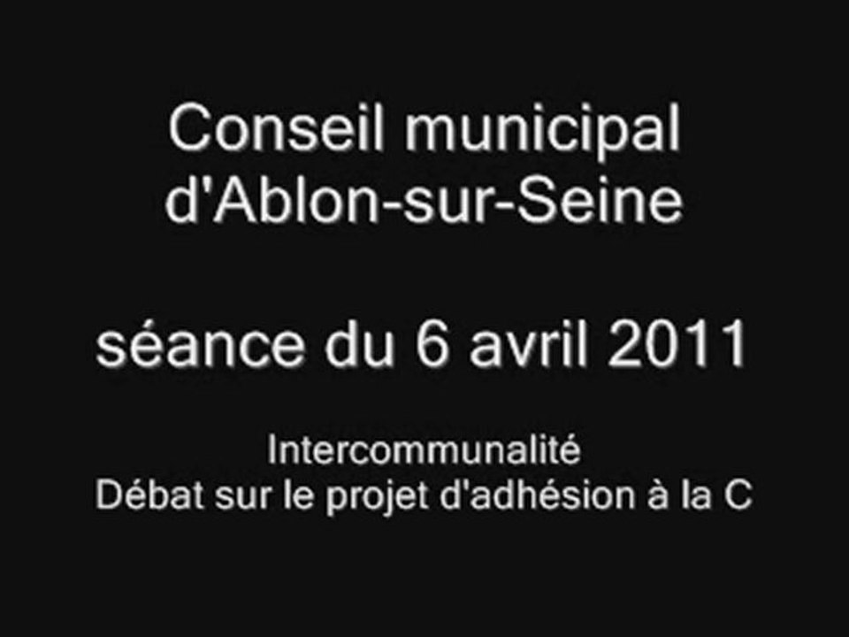 CM 6 avril 2011 intercommunalité #2