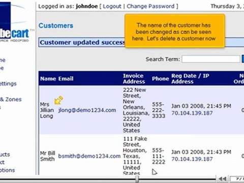 Manage your customers in CubeCart by VodaHost.com web hosting