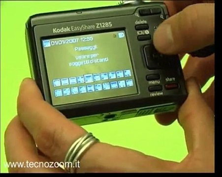 Videorecensione fotocamera Kodak EasyShare Z1285 funzioni