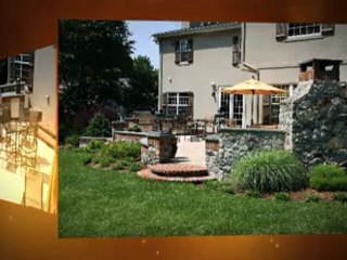 Outdoor fireplaces are finished off perfectly with stone