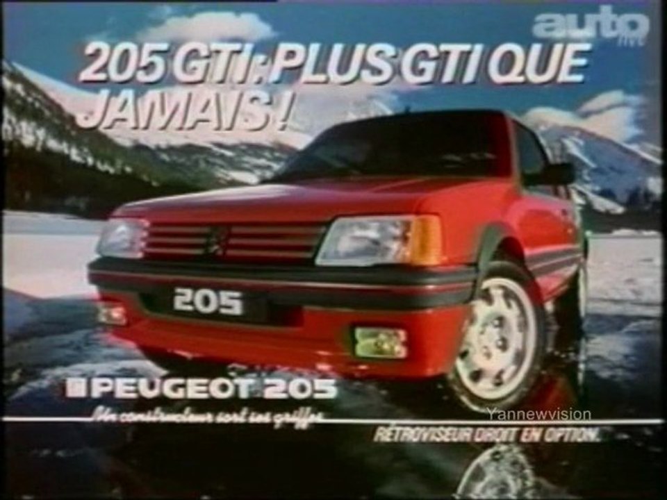 Publicité - Peugeot 205 GTI ("Plus GTI que jamais") 1983