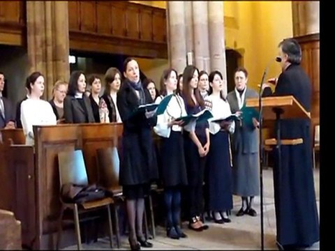 Chorale ACOR Strasbourg Cu noi este Dumnezeu (Dieu est avec nous) : extrait vidéo du 18/04/2011 St Thomas Strasbourg