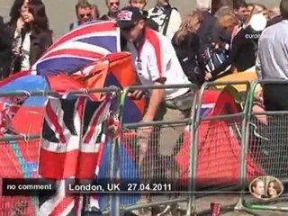 Ambiance de fête devant Westminster - no comment