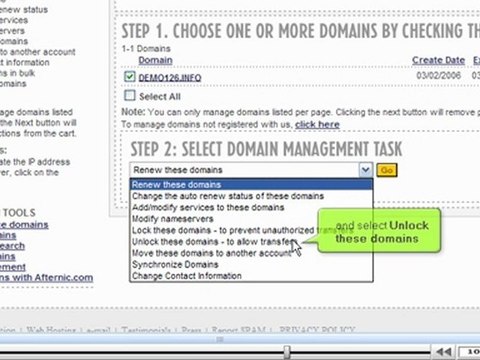 Transferring domain names away from dotster.com by VodaHost.com web hosting