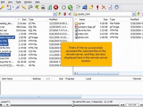 Uploading files using CuteFTP by VodaHost.com web hosting