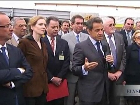 N. Sarkozy à la Scierie d'Egletons
