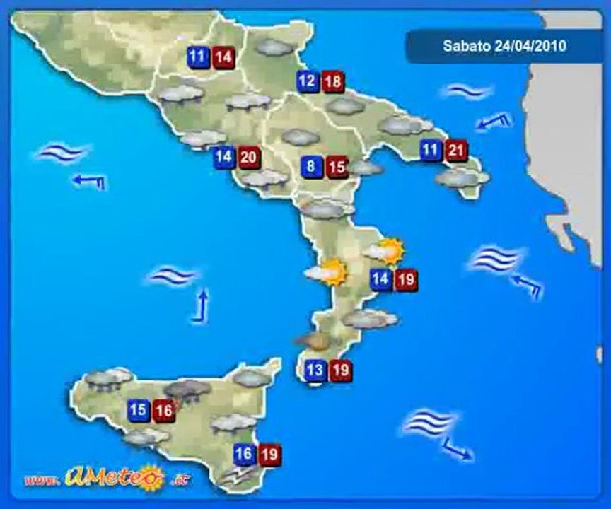 Meteo Italia 24/04/2010 - Previsioni by ilMeteo.it