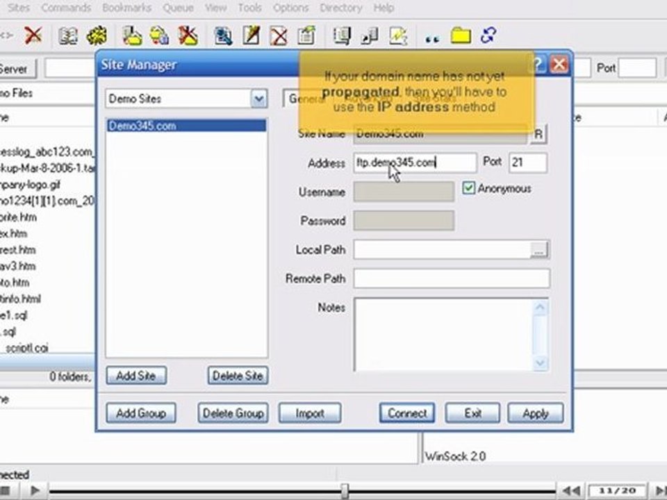 Configuring your website in LeapFTP by VodaHost.com web hosting