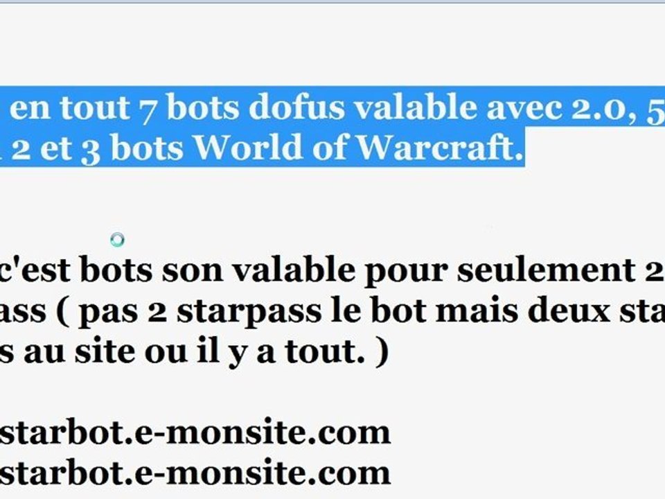 Bots pour dofus2, metin 2 et wow