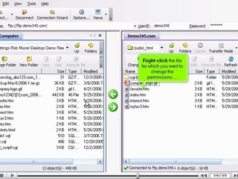 Managing files in WS_FTP by VodaHost.com web hosting
