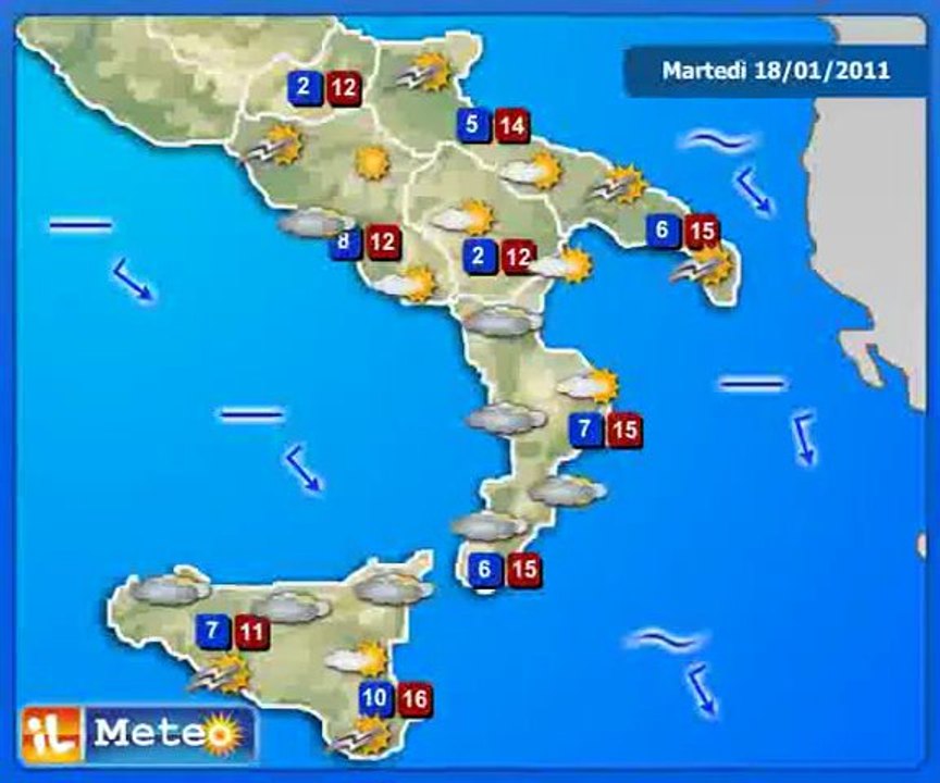 Meteo Italia 18/01/2011 - Previsioni by ilMeteo.it