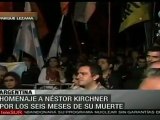 Homenaje a Néstor Kirchner por los seis meses de su muerte