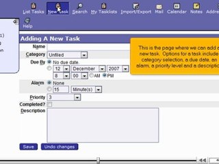 Create tasks in Horde by VodaHost.com web hosting