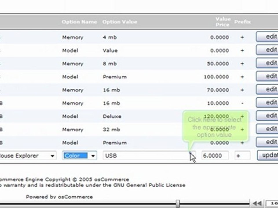 Setup Product Attributes in osCommerce by VodaHost.com web hosting
