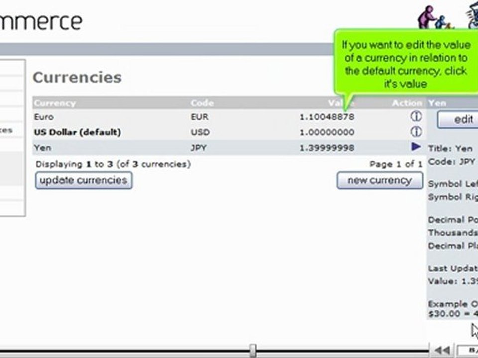 Configure your currency in osCommerce by VodaHost.com web hosting
