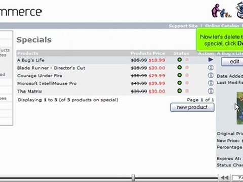 Setup special promotions in osCommerce by VodaHost.com web hosting