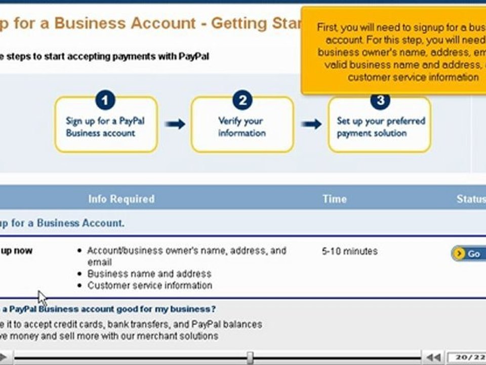 Signup for a new PayPal business account by VodaHost.com web hosting