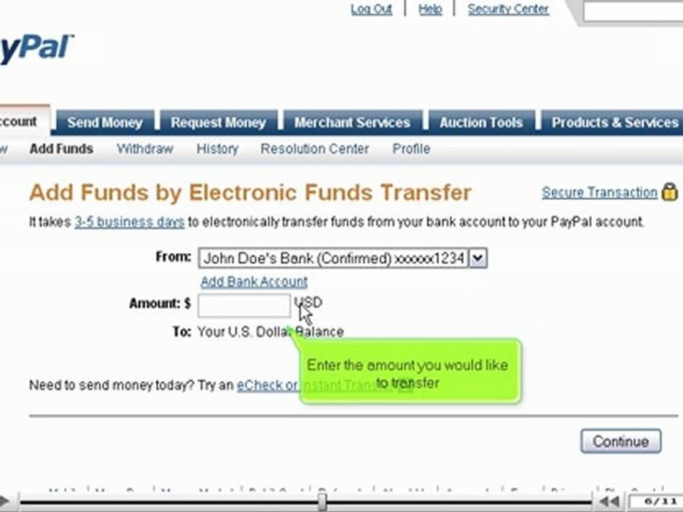 Add funds to your PayPal account by VodaHost.com web hosting