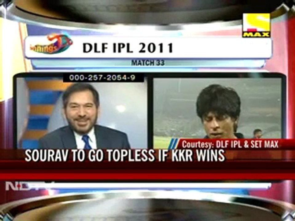 SRK, Dada to go shirtless if KKR wins IPL